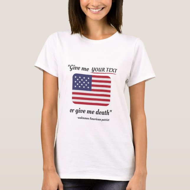 Camiseta Engraçado 4 de julho T-Shirt American Flag Patriot (Frente)