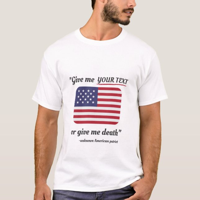 Camiseta Engraçado 4 de julho T-Shirt American Flag Patriot (Frente)