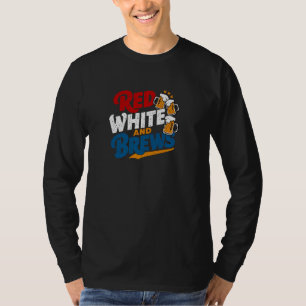 Camiseta Engraçado 4 de julho, vermelho branco e patriótico