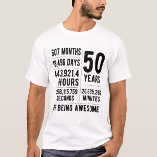Camiseta Engraçado 50 Anos De Idade 50ª Ideia De Anivers
