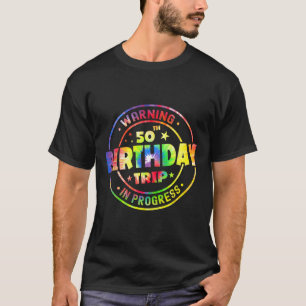 Camiseta Engraçado 50 Anos De Idade Alertando 50ª Viagem De