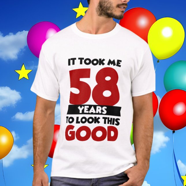 Camiseta engraçado 58º aniversário A arte das palavras pare (Criador carregado)