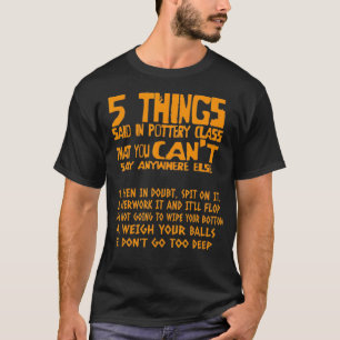 Camiseta Engraçado 5 Coisas Da Classe De Potência Para Ce