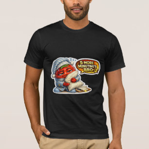 Camiseta Engraçado 5 Minutos a Mais Irmão Preguiça Cobertor