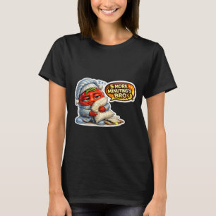 Camiseta Engraçado 5 Minutos a Mais Irmão Preguiça Cobertor