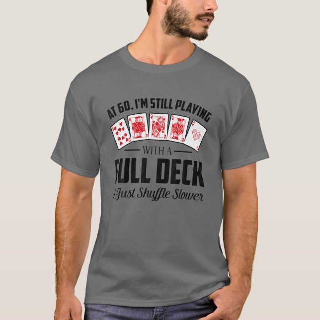 Camiseta Engraçado 60º aniversário com cartões de 60 anos (Frente)