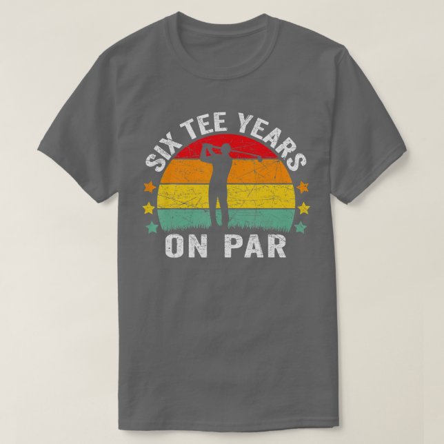 Camiseta Engraçado 60º aniversário Golf Pun Retro Sunset 60 (Frente do Design)