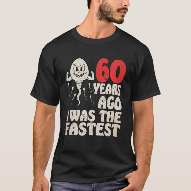 Camiseta Engraçado 60º Aniversário Vestido Hag 60 Anos Atrá (Frente)