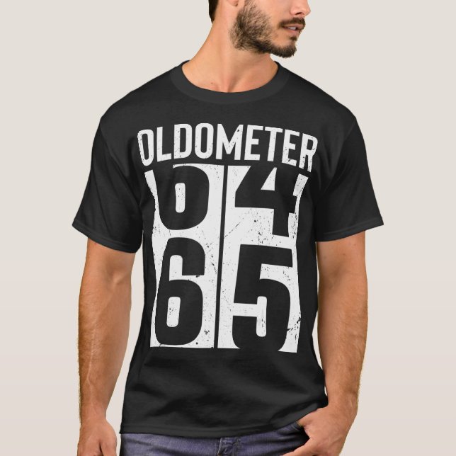Camiseta Engraçado 65 anos de idade 65 anos Odometer de ani (Frente)