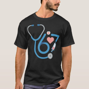 Camiseta Engraçado 67 Meme Enfermeira Seis Sete Humor de En