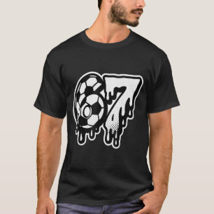 Camiseta Engraçado 67 Meme Gíria Futebol Sorvete Gotejament