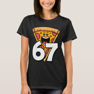Camiseta Engraçado 67 Meme Seis Sete Humor Comida Zza