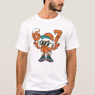 Camiseta Engraçado 6 7 Drippy Seis Sete 67 Rua Basquetebol