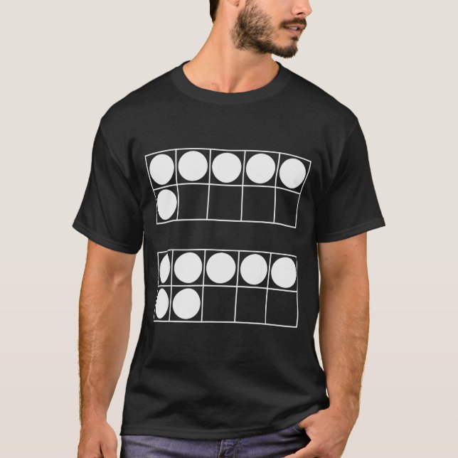 Camiseta Engraçado 6 7 Número Professores Alunos Seis Sete  (Frente)