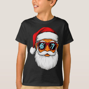 Camiseta Engraçado 6 7 Seis Sete Meme Rosto do Papai Noel N