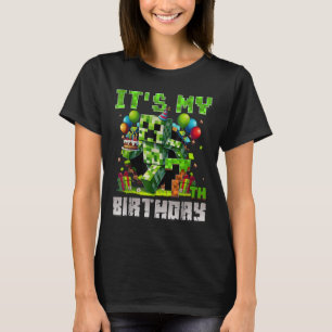 Camiseta Engraçado 7 de 7 anos de idade Criança de Jovem de