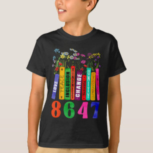 Camiseta Engraçado 8647 Anti Trump 86 47 Boho Floral Femini