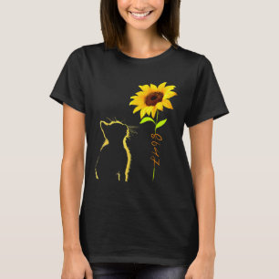 Camiseta Engraçado 8647 Sutil 86 47 Cat Sunflower Trump Cat