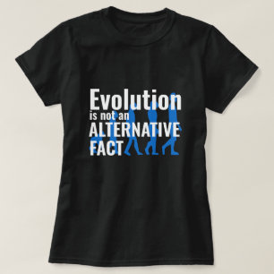 Camiseta Engraçado "A evolução não é um fato Alternativo"
