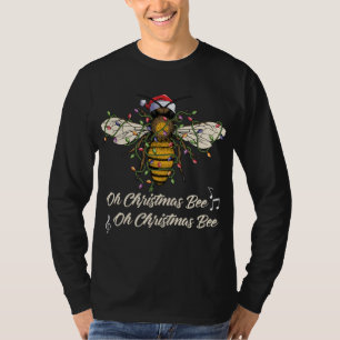 Camiseta Engraçado Abelha de Natal Xmas Pijamas Bee Papai N