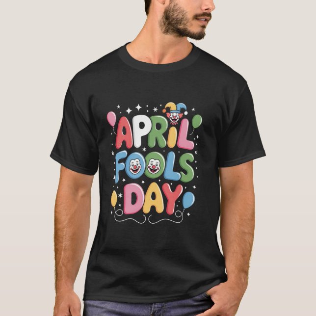 Camiseta Engraçado Abril Fools Day Palhaço Piada Para Crian (Frente)