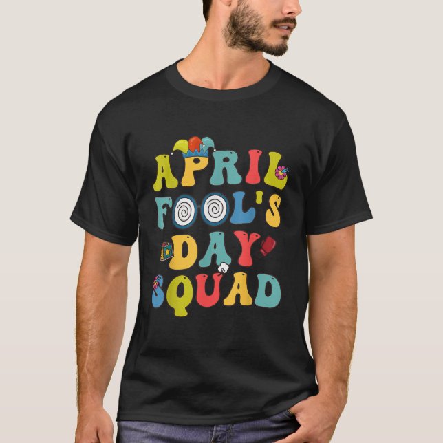 Camiseta Engraçado abril tolo Brincadeira de quadrado de ab (Frente)