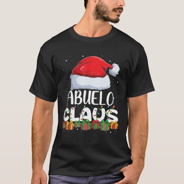 Camiseta Engraçado Abuelo Papai Noel Família de Pijamas de  (Frente)