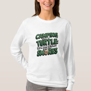 Camiseta Engraçado Acampamento de Tartaruga Animal