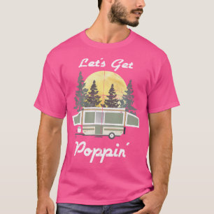 Camiseta Engraçado Acampamento Rv Pop-up Tent Trailer Outdo