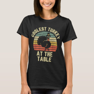 Camiseta Engraçado Ação De Graças A Retro A Mais Fria Turqu
