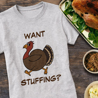 Camiseta Engraçado Ação de Graças A Turquia Quer Um T-Shirt