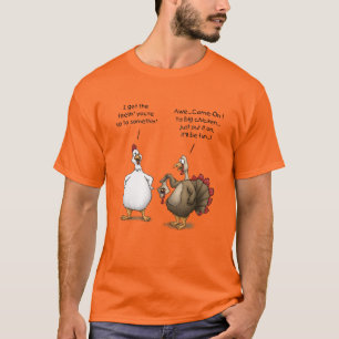 Camiseta Engraçado Ação de Graças Grande Frango Será D