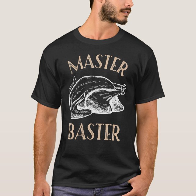Camiseta Engraçado Ação de Graças Mestre Baster Turquia Bas (Frente)
