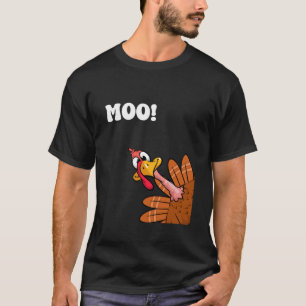 Camiseta Engraçado Ação de Graças Turquia Bovinos Piada Say