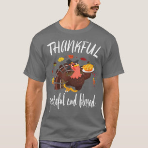 Camiseta Engraçado Ação de Graças Turquia Pie Graças A Um