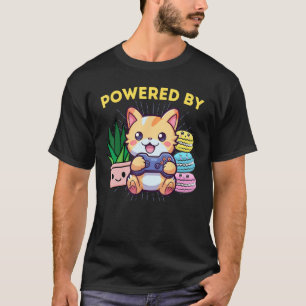 Camiseta Engraçado Acionado Por Macarões De Plantas De Game