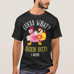Camiseta Engraçado Adivinhem Que Bumbum De Frango Eu Fartei