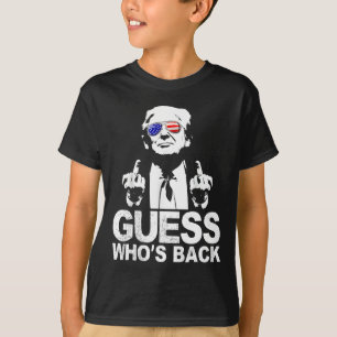 Camiseta Engraçado adivinhem quem está de volta o president