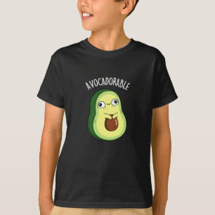 Camiseta Engraçado Adorável Avocado Pun Dark BG