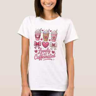 Camiseta Engraçado Adorável e Cafeinado Cute Coffee de Vale
