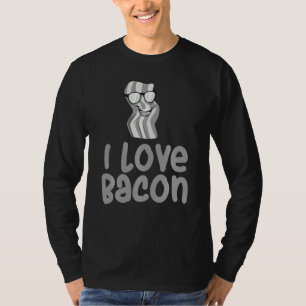 Camiseta Engraçado Adoro Bacon Para Homens Mulheres Criança