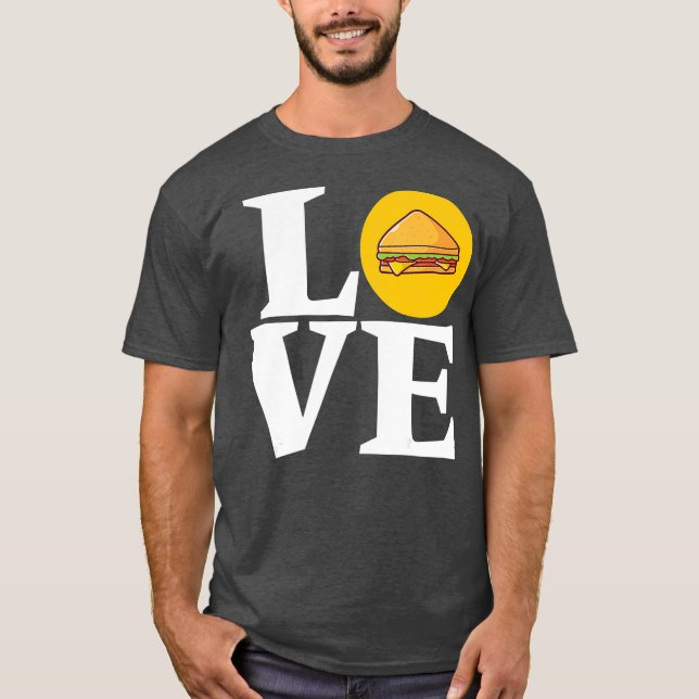 Camiseta Engraçado, adoro Sanduíches Submarinos (Frente)