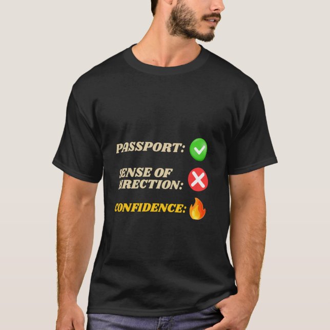 Camiseta Engraçado Adventure Viagem (Frente)