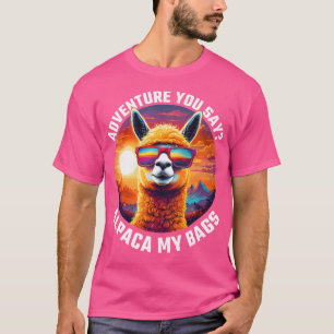 Camiseta Engraçado Adventure Você Diz Alpaca Meu Retro Bols