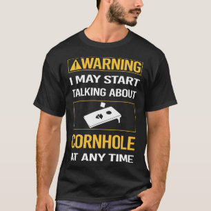 Camiseta Engraçado Advertência Cornhole