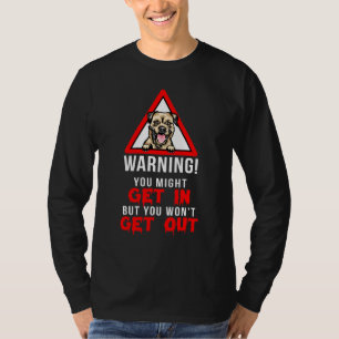 Camiseta Engraçado Advertência Fronteira Terrier Proprietár