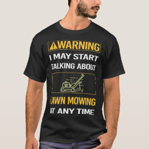 Camiseta Engraçado Advertência Relâmpago Remando Mower Advo