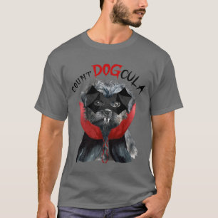 Camiseta Engraçado Affenpinscher Cachorro Vampiro Figurino