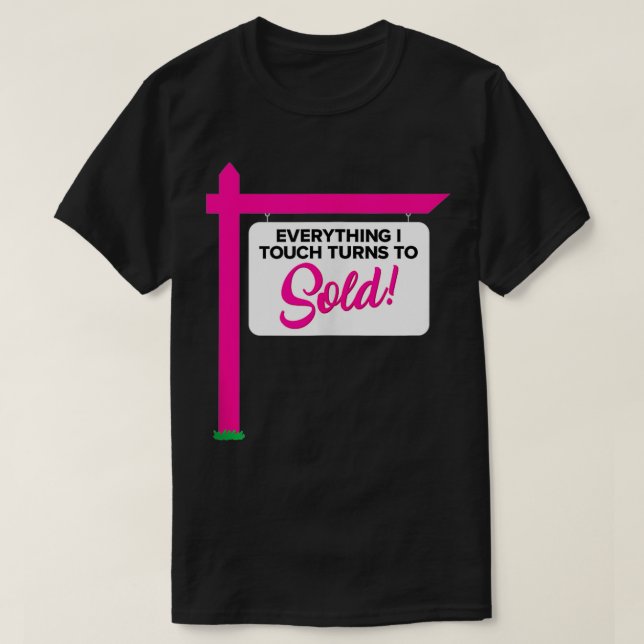 Camiseta Engraçado Agente Imobiliário (Frente do Design)