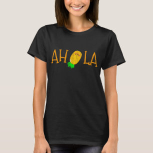 Camiseta Engraçado AHOLA Aloha Pineapple Fruta Havaiana